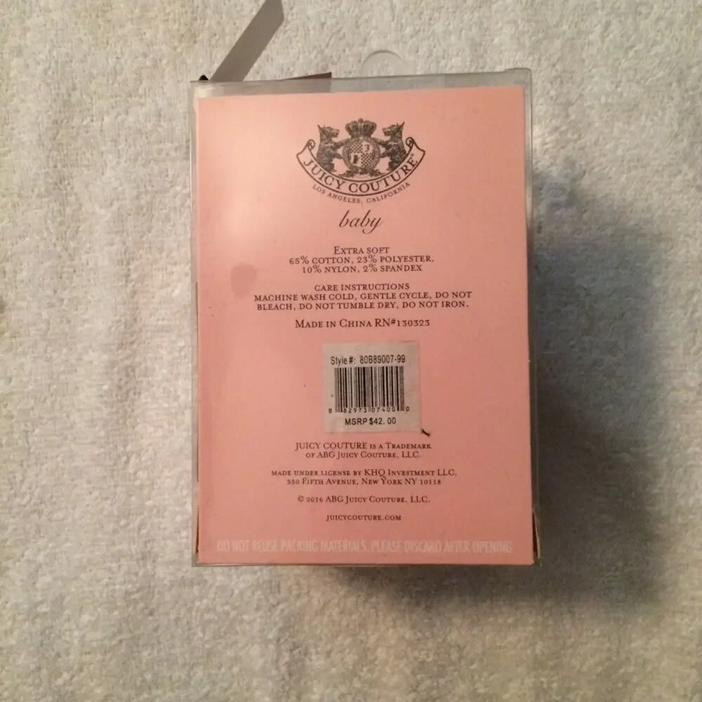 NWT Juicy Couture Infant Socks